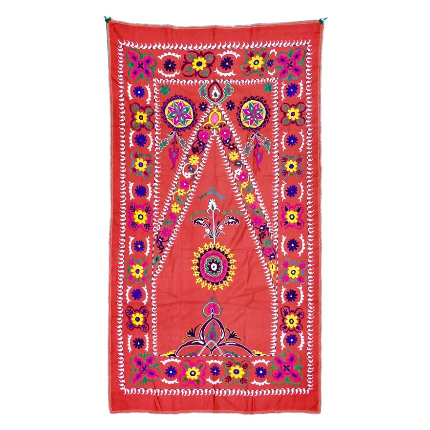 Uzbek Embroidered Prayer Mat