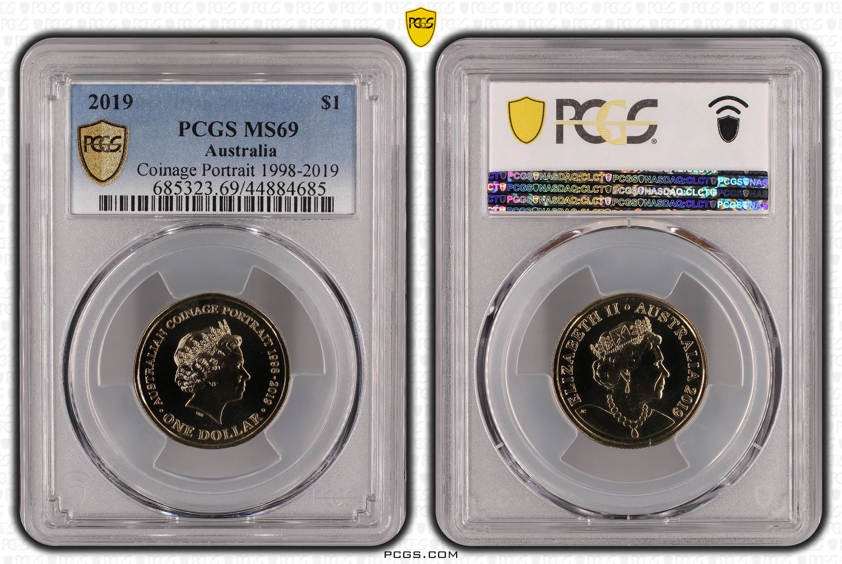 Coinage Portrait 1998-2019, One Dollar, 2019, PCGS MS69