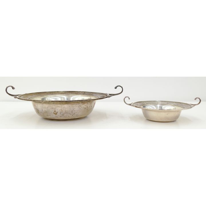 2pc International ''Wedgwood'' Sterling Handled Bowls