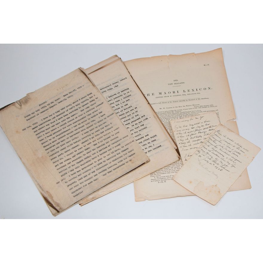 COLENSO, WILLIAM  [typescripts etc] - Original Notes of 1836 Whangarei Journey