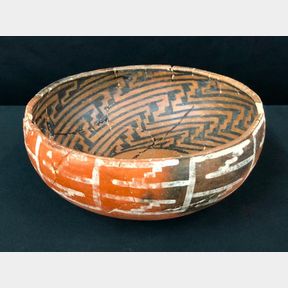 Prehistoric St. Johns Polychrome Pottery Bowl