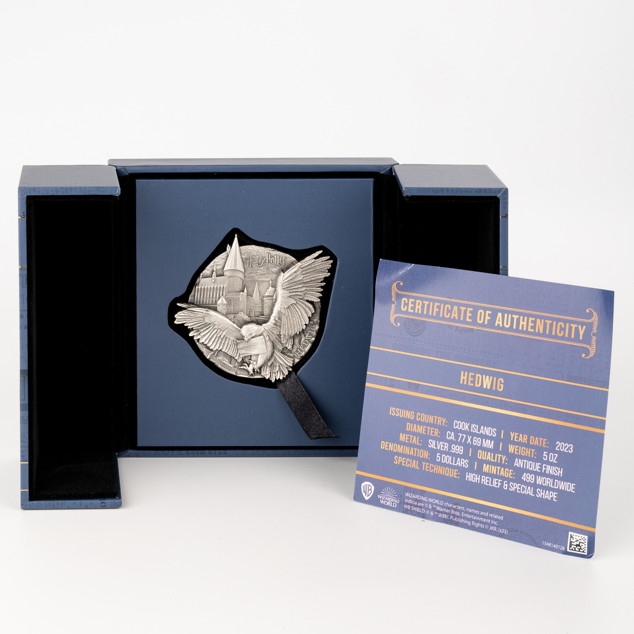 Cook Islands, Wizarding World Harry Potter - Hedwig, Five Dollars, 2023, UNC