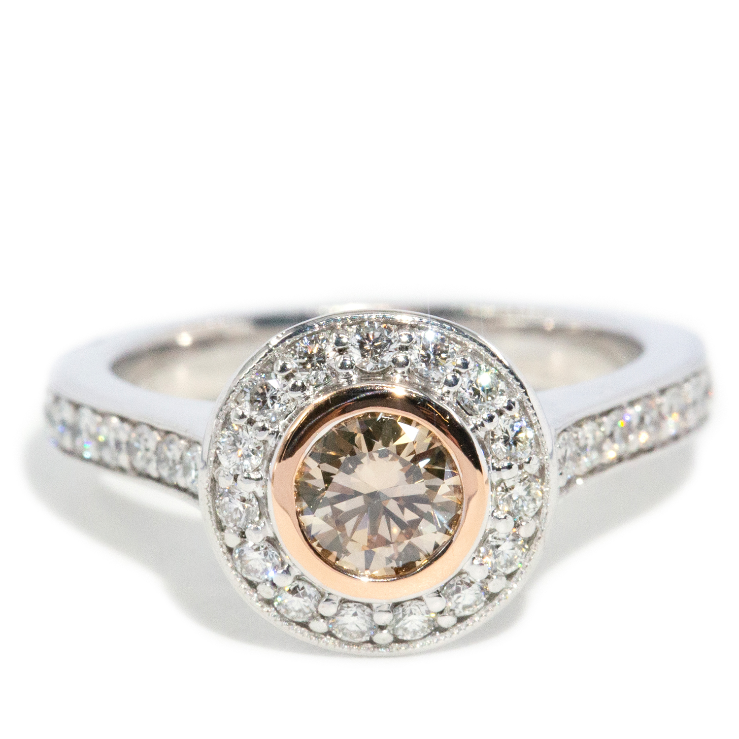0.50ct Australian 'Chocolate' Diamond Ring in 18ct Rose & White Gold