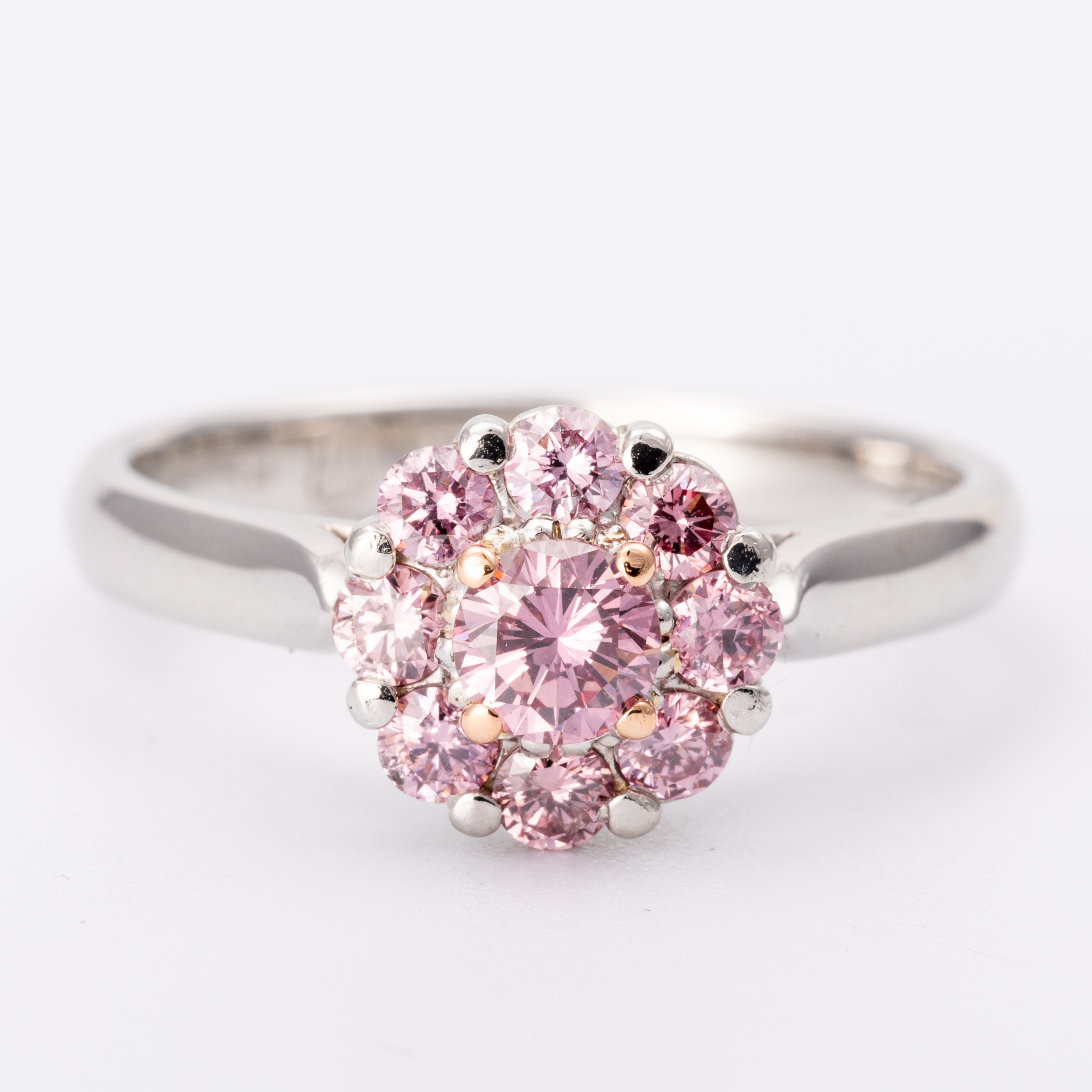 195 · Pink Diamond Cluster Ring