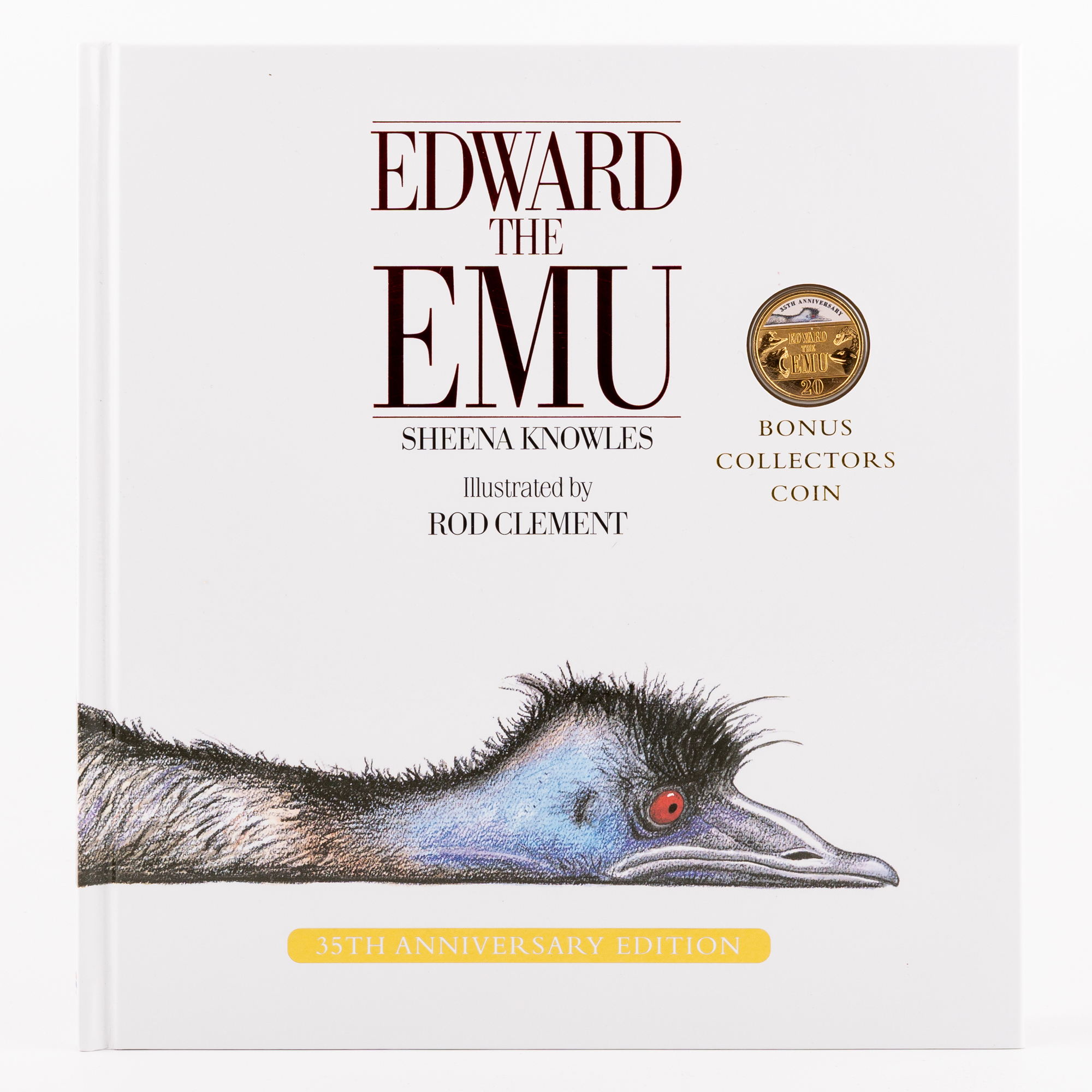 Elizabeth II, Edward the Emu - 35th Anniversary Edition, Twenty Cents, 2022, UNC