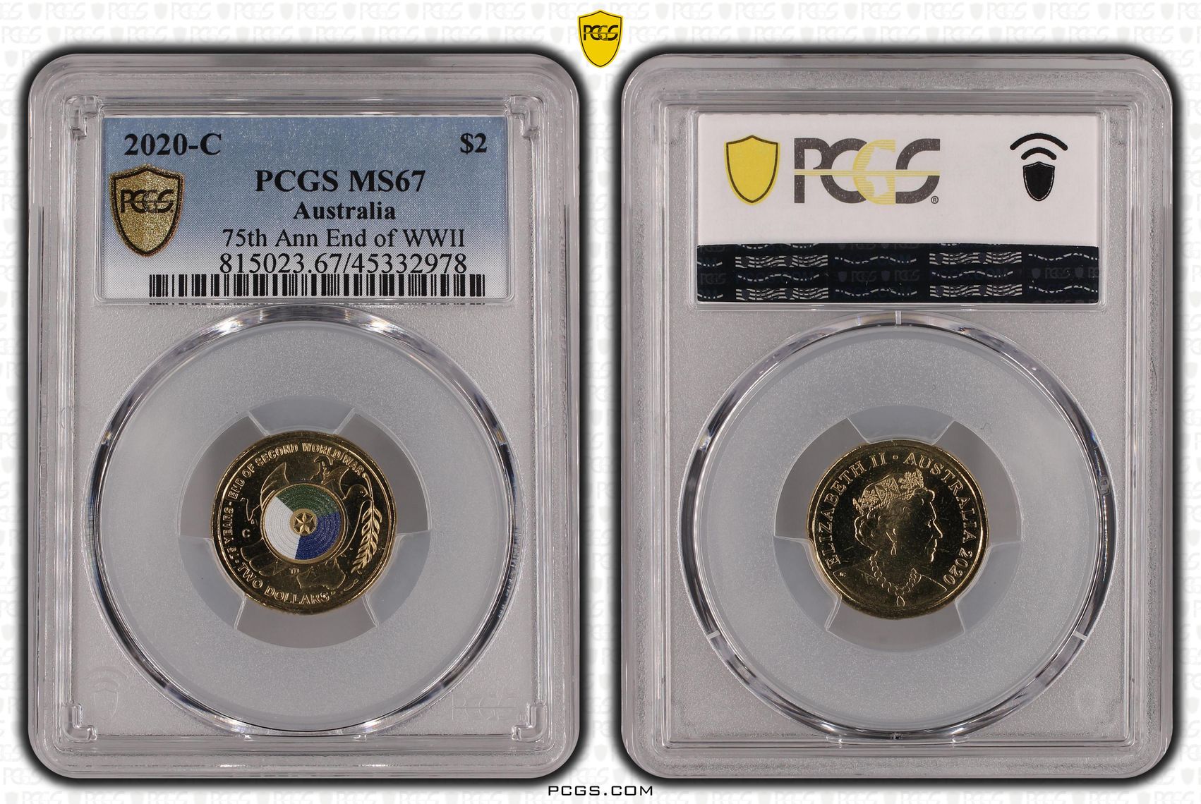 75th Ann End of WWII, Two Dollar, 2020-C, PCGS MS67