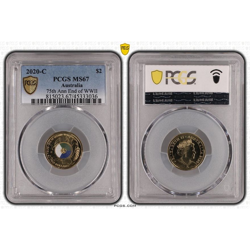 75th Ann End of WWII, Two Dollar, 2020-C, PCGS MS 67