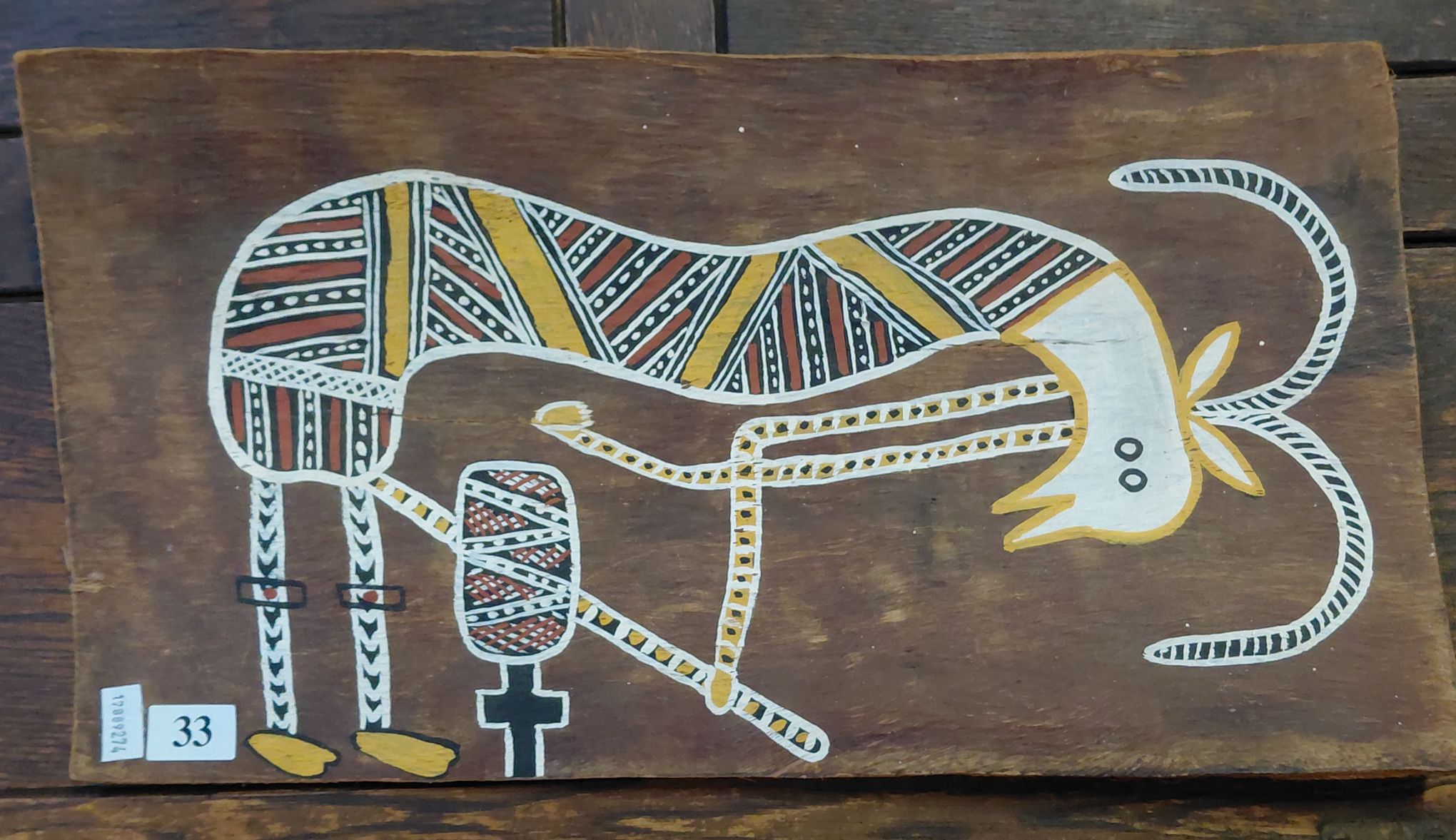 33 · INDIGENOUS ABORIGINAL BARK PAINTING