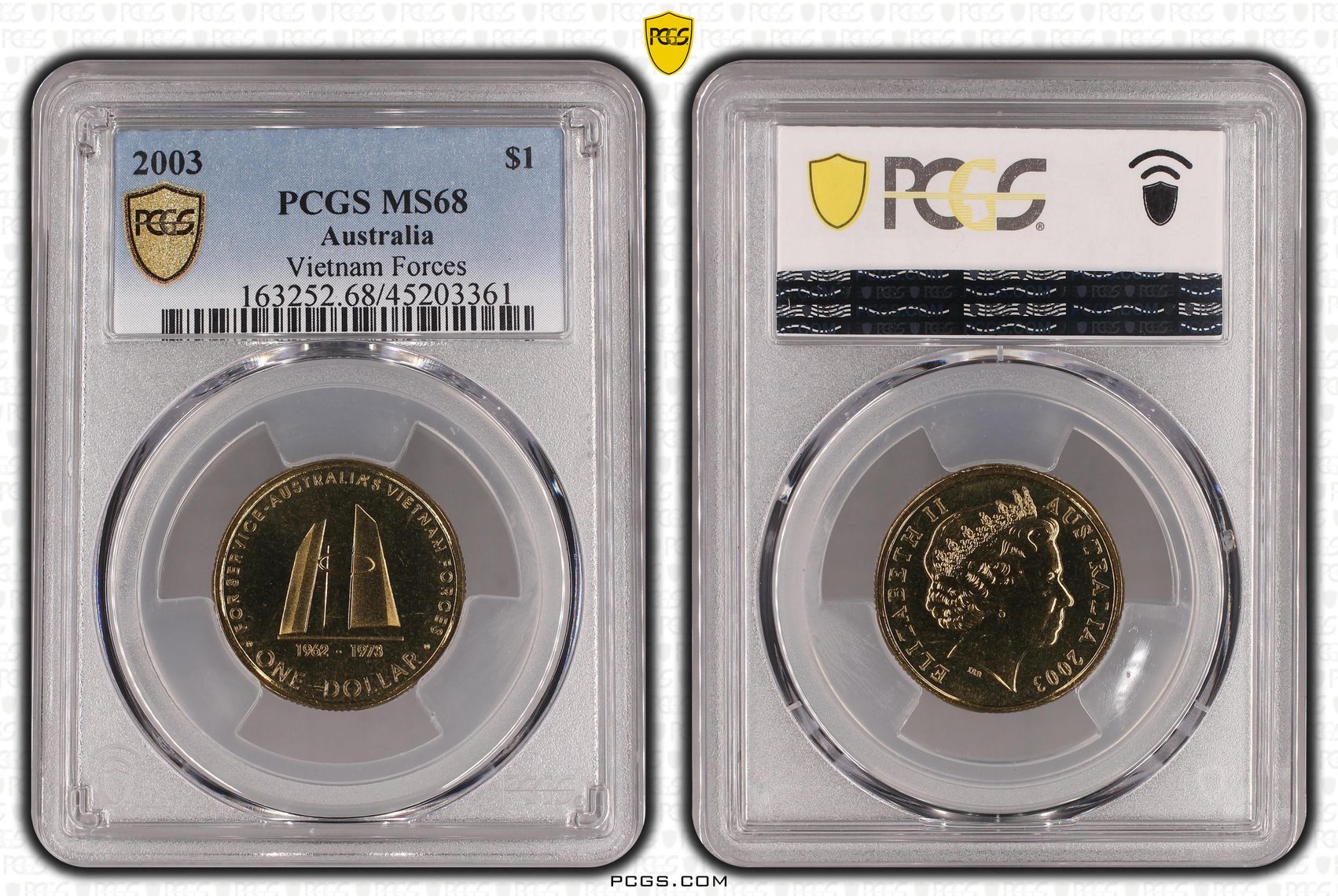 Vietnam Forces , One Dollar, 2003, PCGS MS68