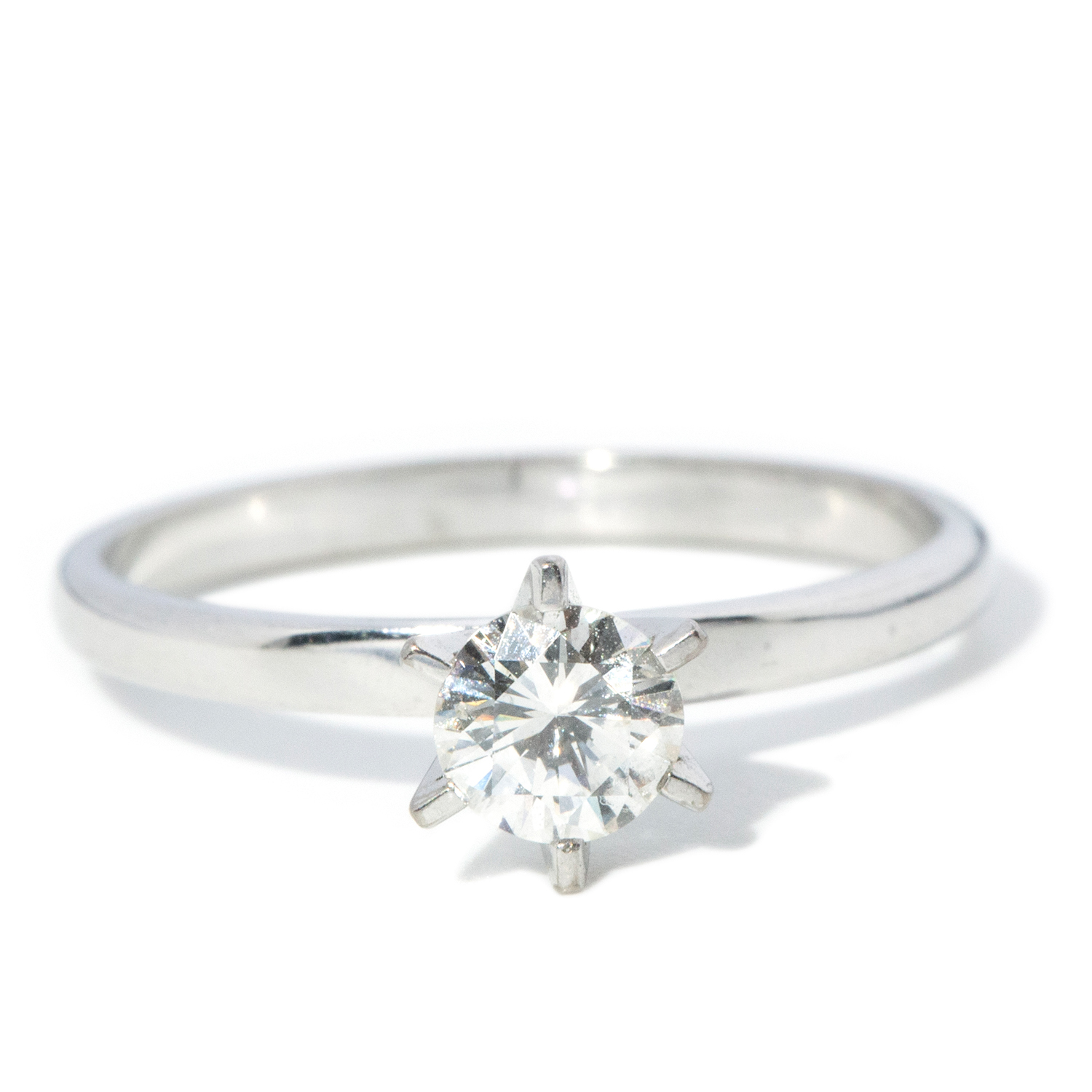 Solitare Diamond Ring in 18ct White Gold