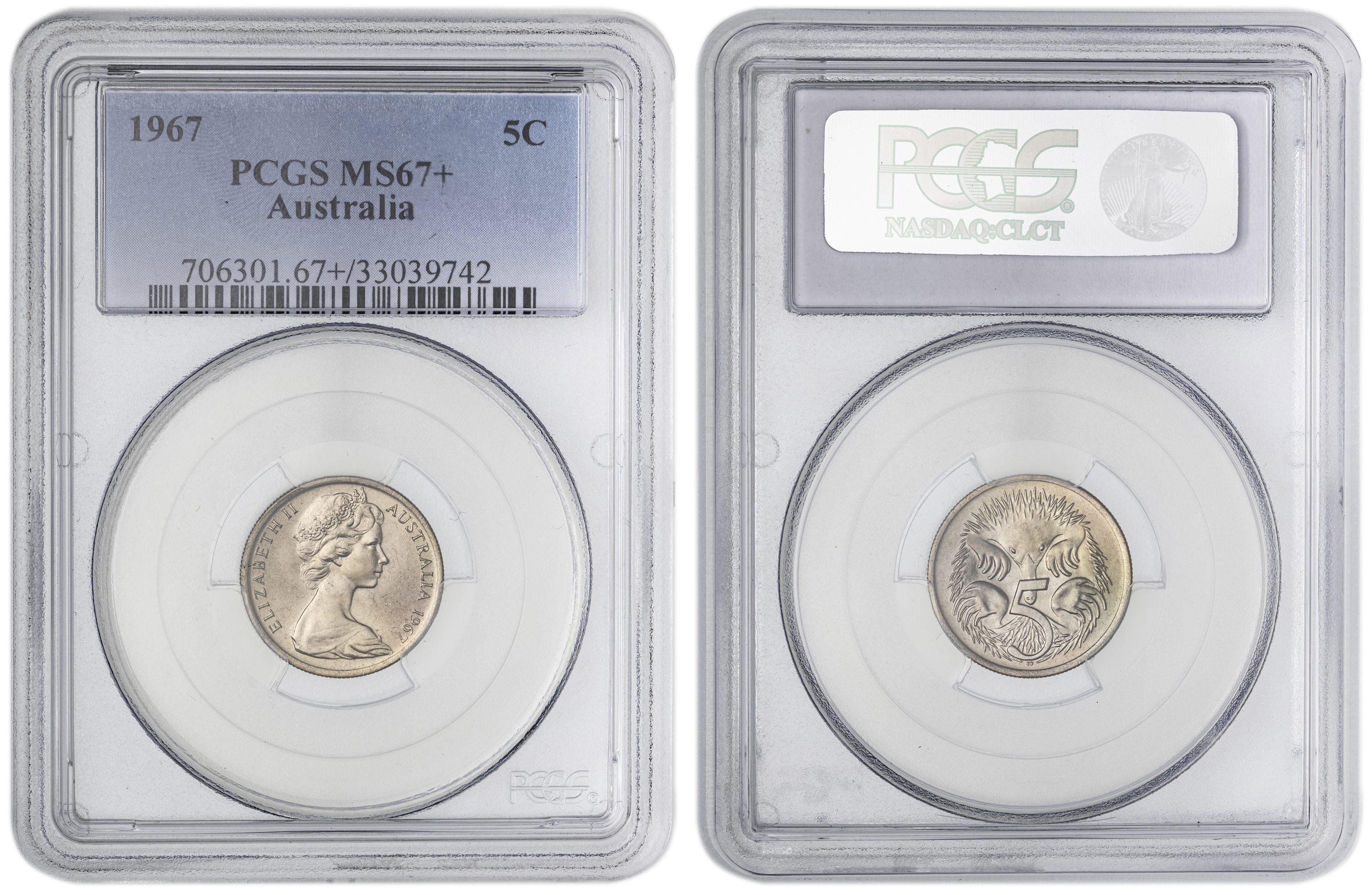 Five Cent, 1967, PCGS MS67+