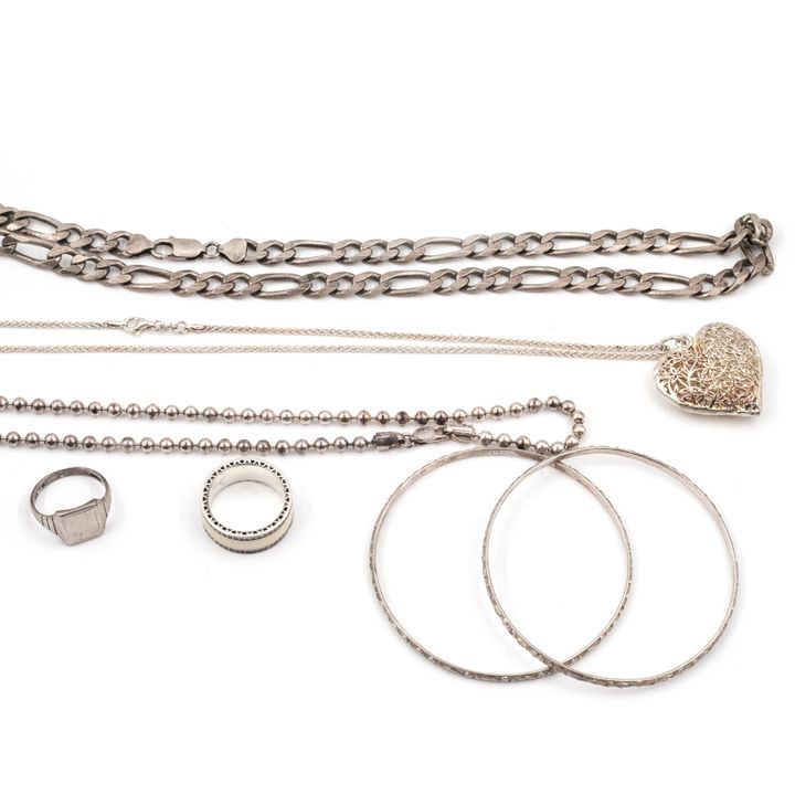 Mix Lot of Silver Jewellery