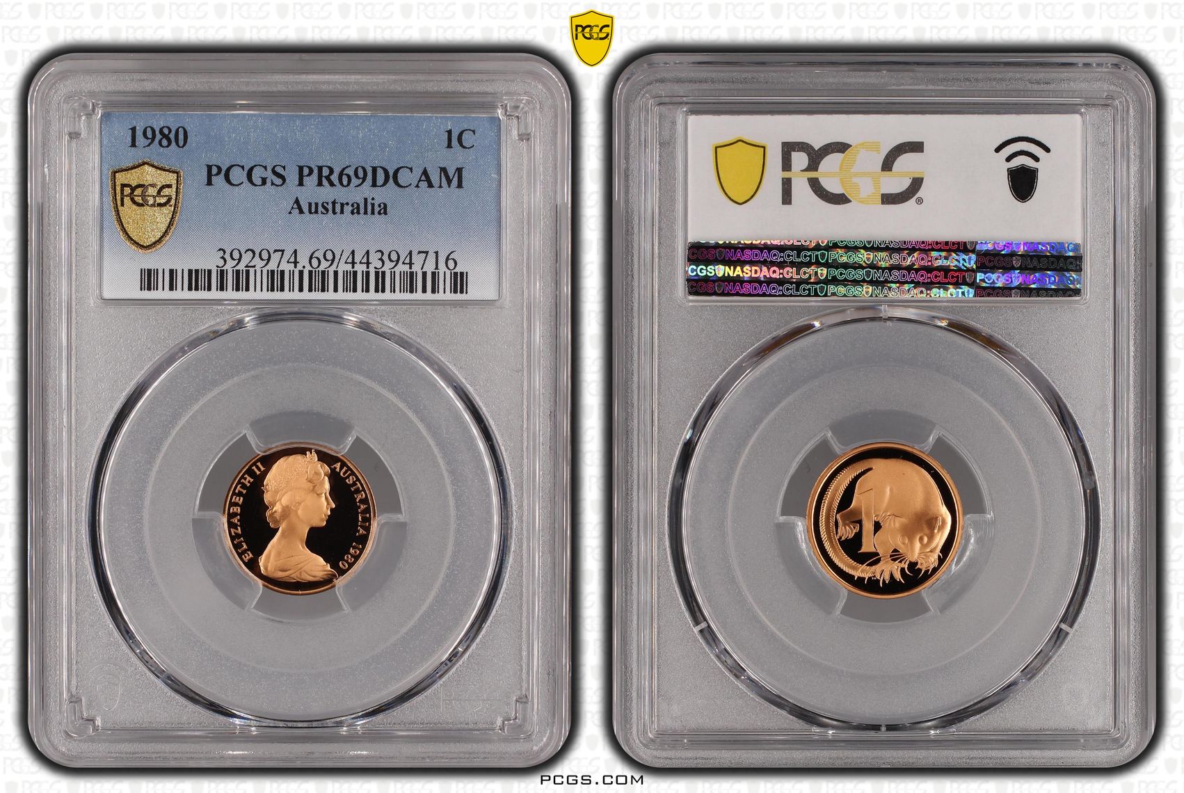 One Cent, 1980, Pcgs Pr69dcam