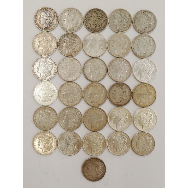 31pc United States Morgan Silver $1 Dollar Coins