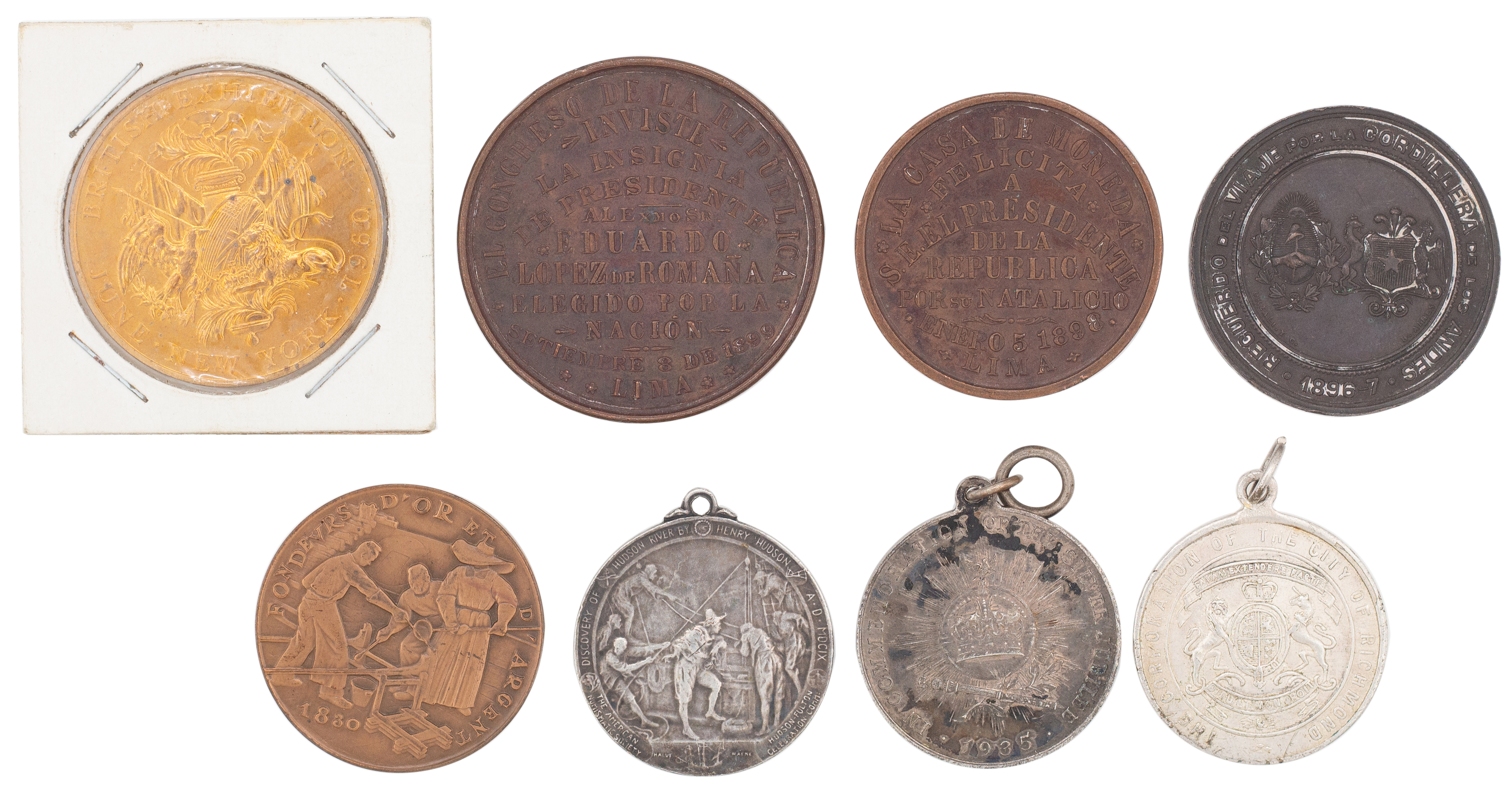 United States, Henry Hudson, Commemorative Medal, 1807 - 1907, aVF