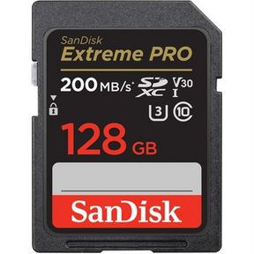 SANDISK EXTREME PRO 128GB SDXC UHS-I V30 CLASS 10 MEMORY CARD