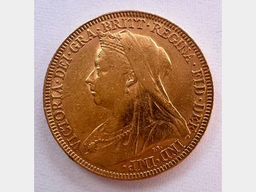 1896 VICTORIA OLD HEAD LONDON MINT GOLD SOVEREIGN