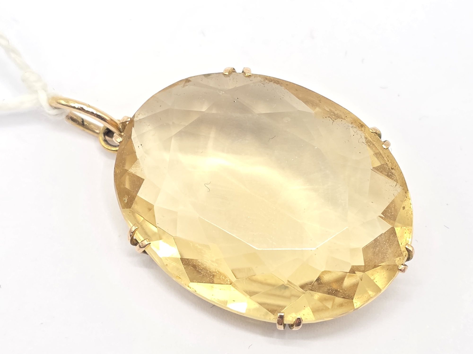 Citrine And Gold Pendant