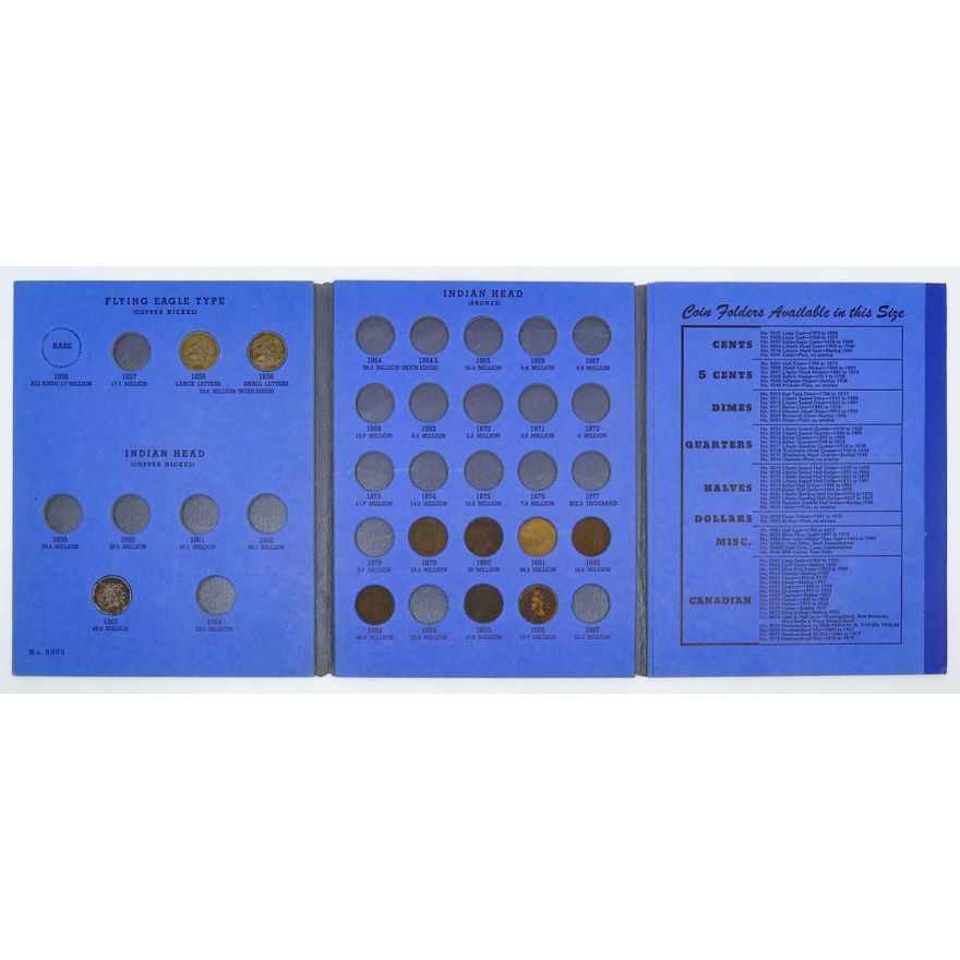 US Flying Eagle to Indian Head Cent Blue Book 28pc