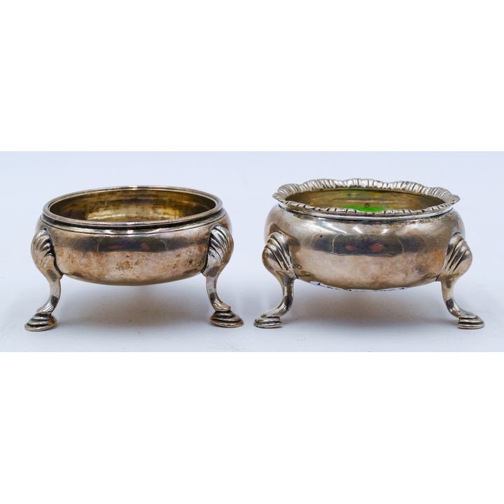2pc English 18th Cent. Georgian Silver Salts 3'' Approx.