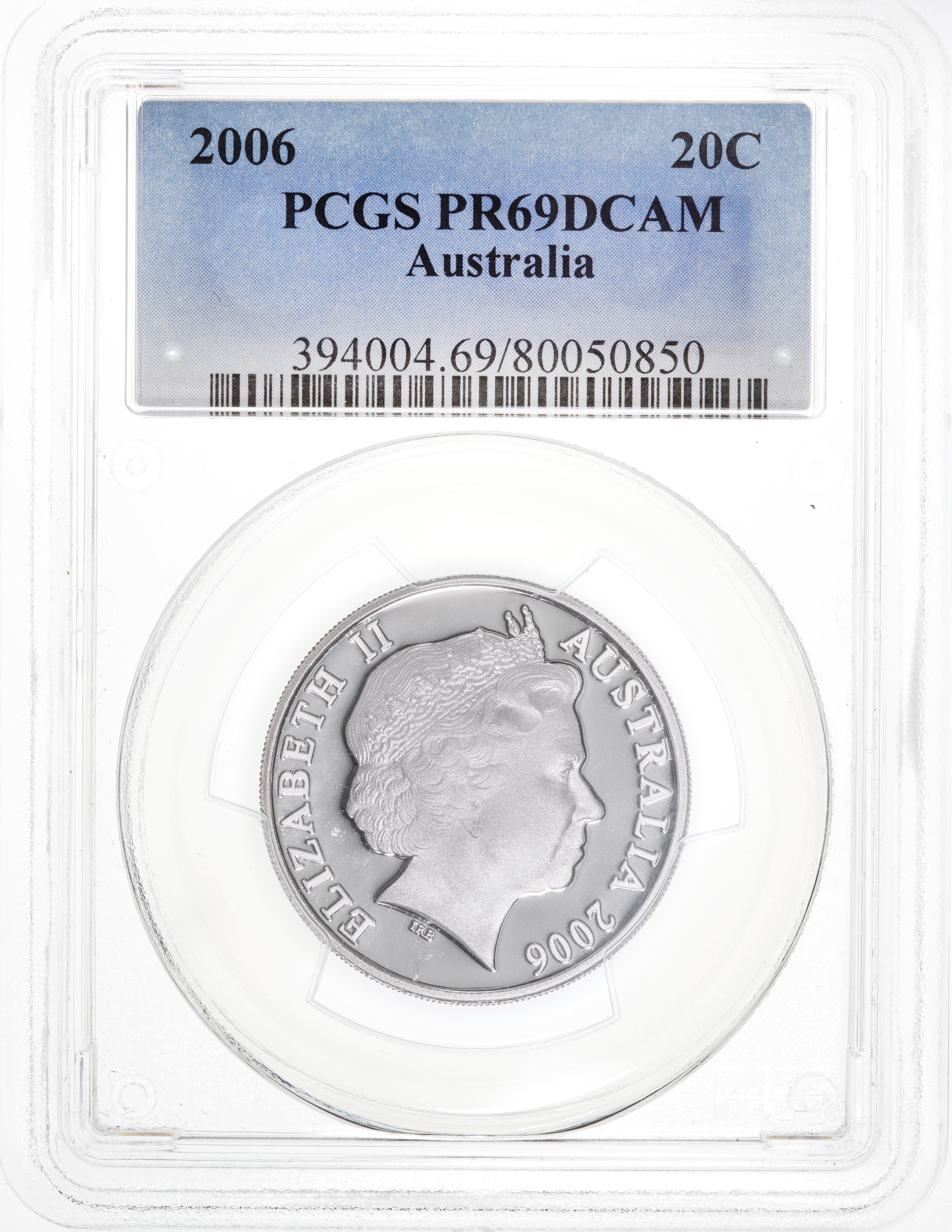 Small SD, Twenty Cent, 2006, PCGS PR69DCAM
