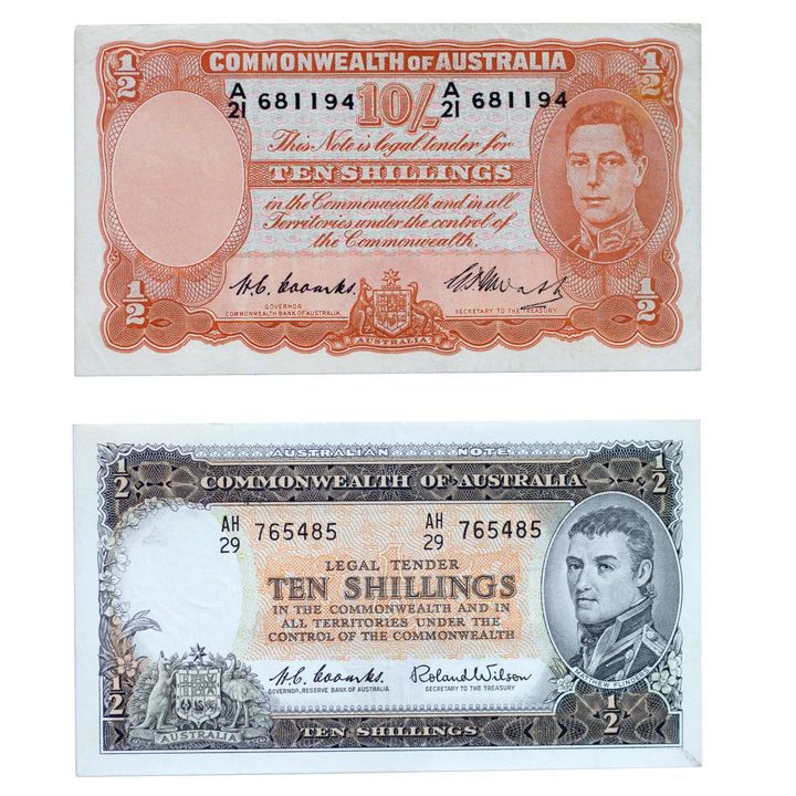 Accumulation, Ten Shillings, VF - aUNC