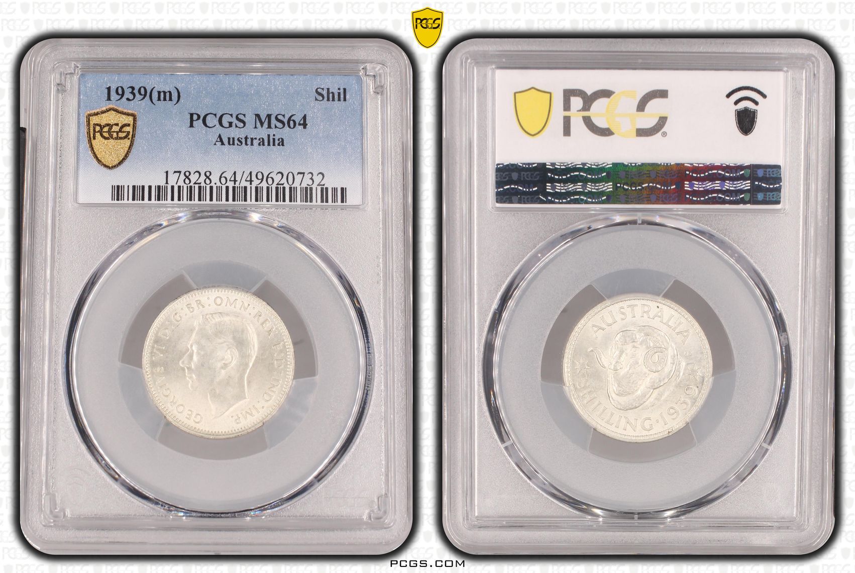 George VI, Shilling, 1939(m), PCGS MS64