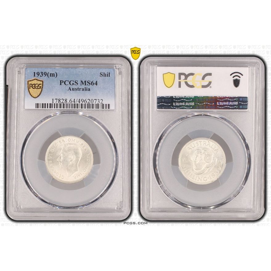 George VI, Shilling, 1939(m), PCGS MS64