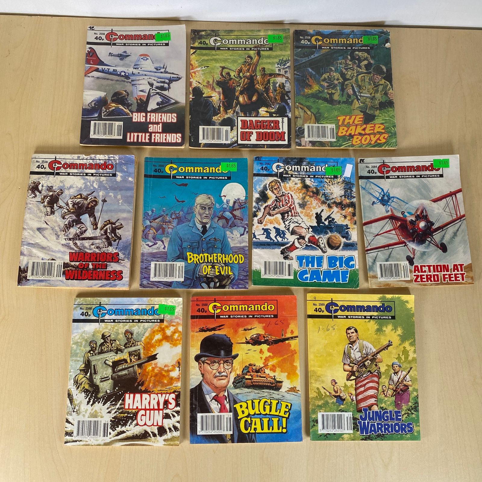 Commando War Comics Issues - 2556, 2557, 2558, 2559, 2560, 2562, 2564, 2566