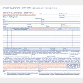 8-1/2 X 7-7/16 INCHES ADAMS BILL OF LADING SHORT FORM, 8-1/2 X 7-7/16 INCHES, WHITE, 3-PART, 250-COUNT (B3876)