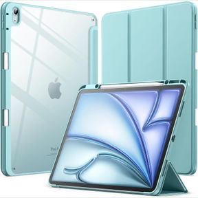 JETECH CASE FOR IPAD AIR 13-INCH M3/M2 (2025/2024) WITH PENCIL HOLDER, CLEAR TRANSPARENT BACK SHELL SLIM STAND SHOCKPROOF TABLET C