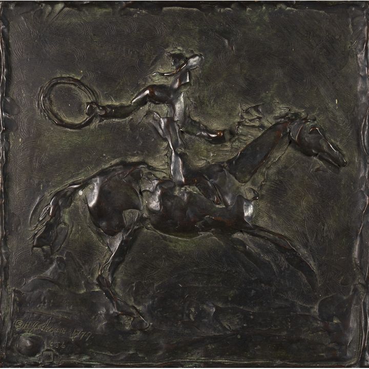 Harry Jackson (1924-2011), Ropin' (bas-relief), 1979/1984