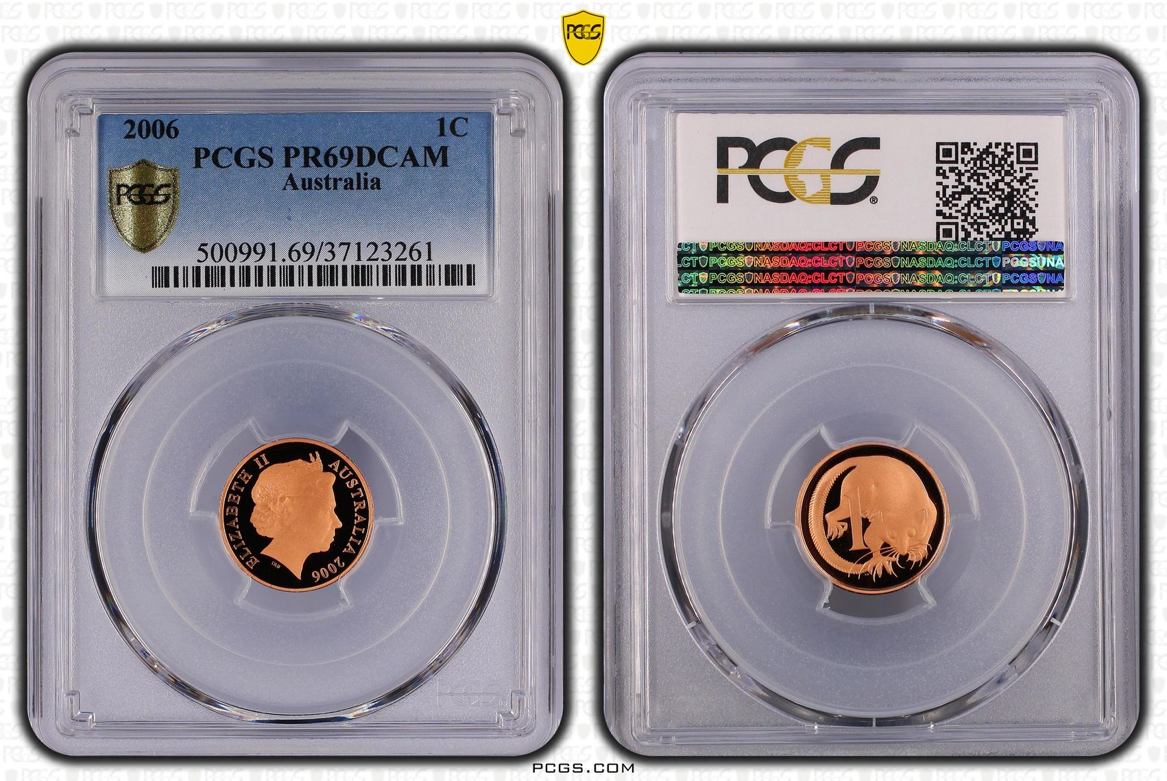 Elizabeth II, One Cent, 2006, PCGS PR69DCAM