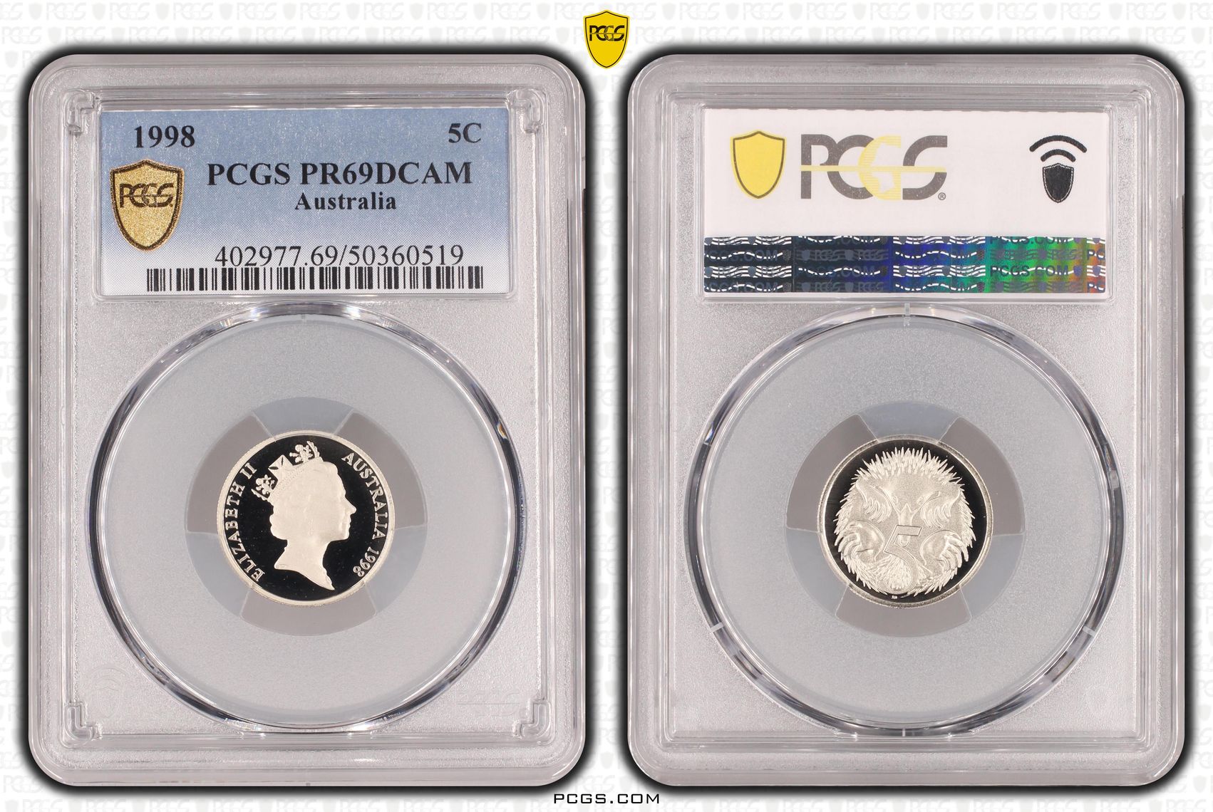 Five Cent, 1998, PCGS PR69DCAM