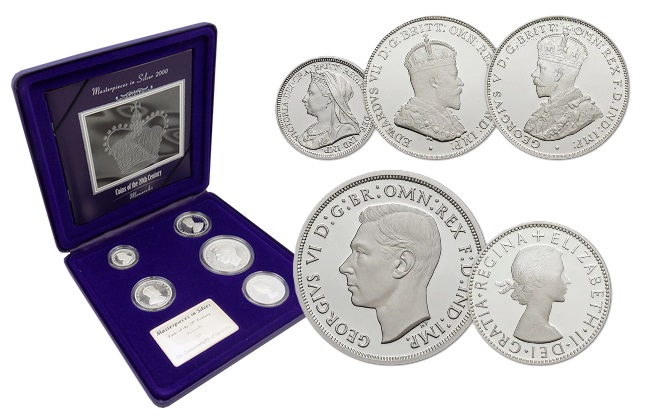 2000 Royal Australian Mint 5 Coin Fine Silver Masterpieces Set Monarchs