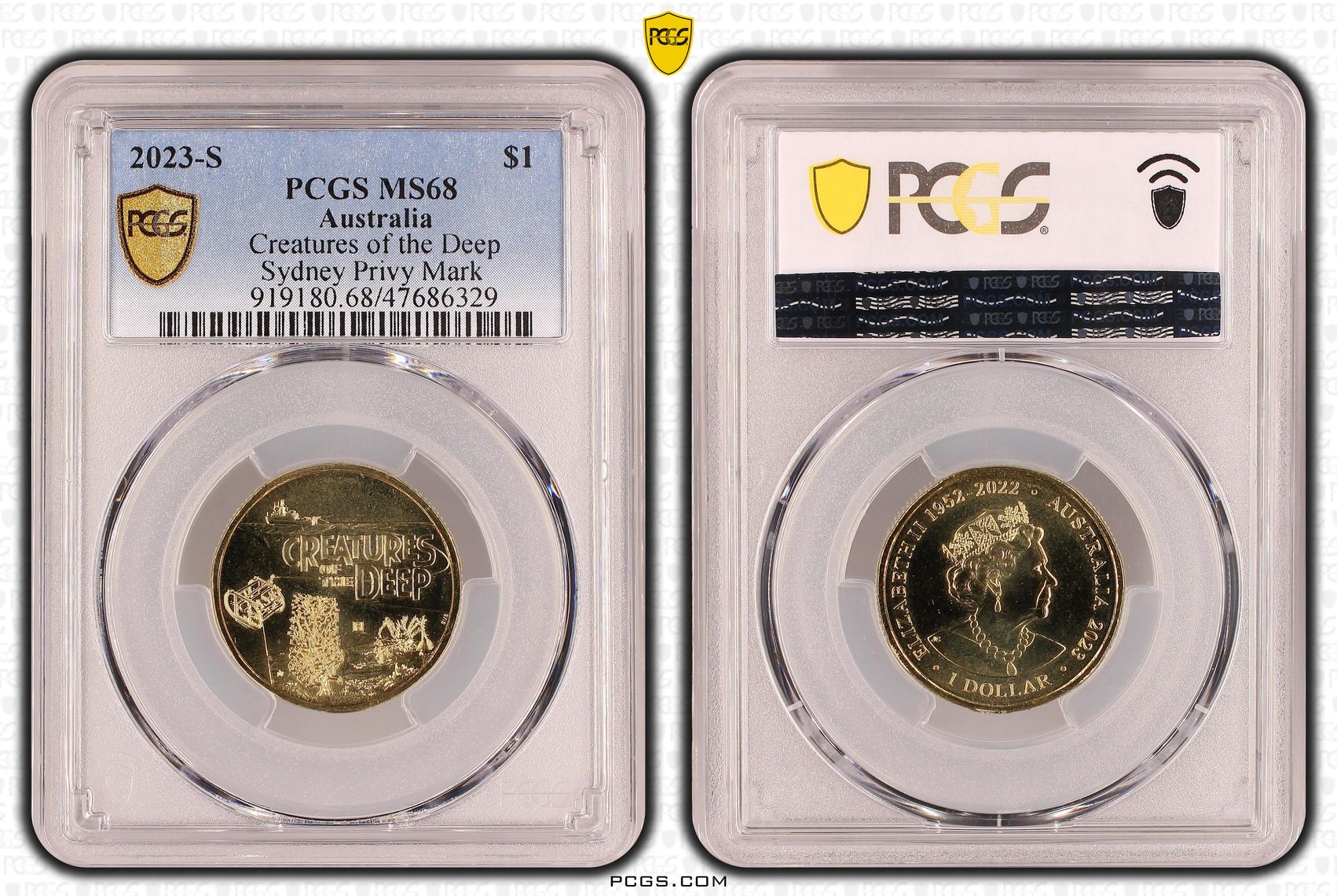 Creatures of the Deep Privy Mark, One Dollar, 2023-S, PCGS MS68