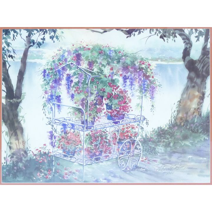 Richard Williams ''Garden Cart'' S/N Lithograph Framed 28''x34''