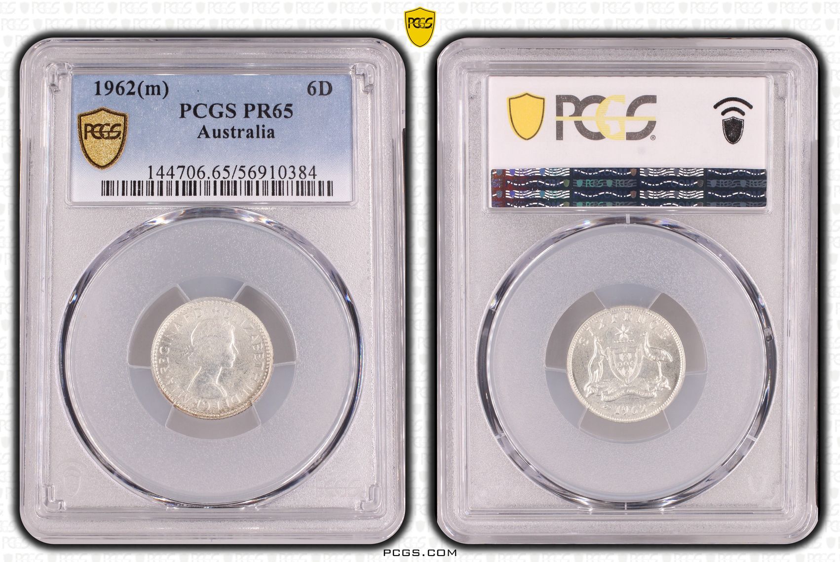 Sixpence, 1962(m), PCGS PR65