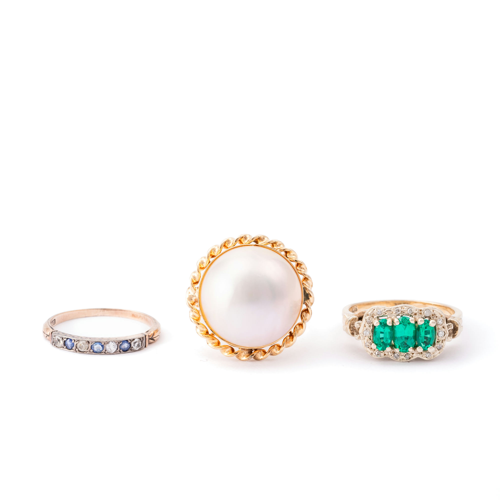 3 Rings 9ct & 14ct Gold,