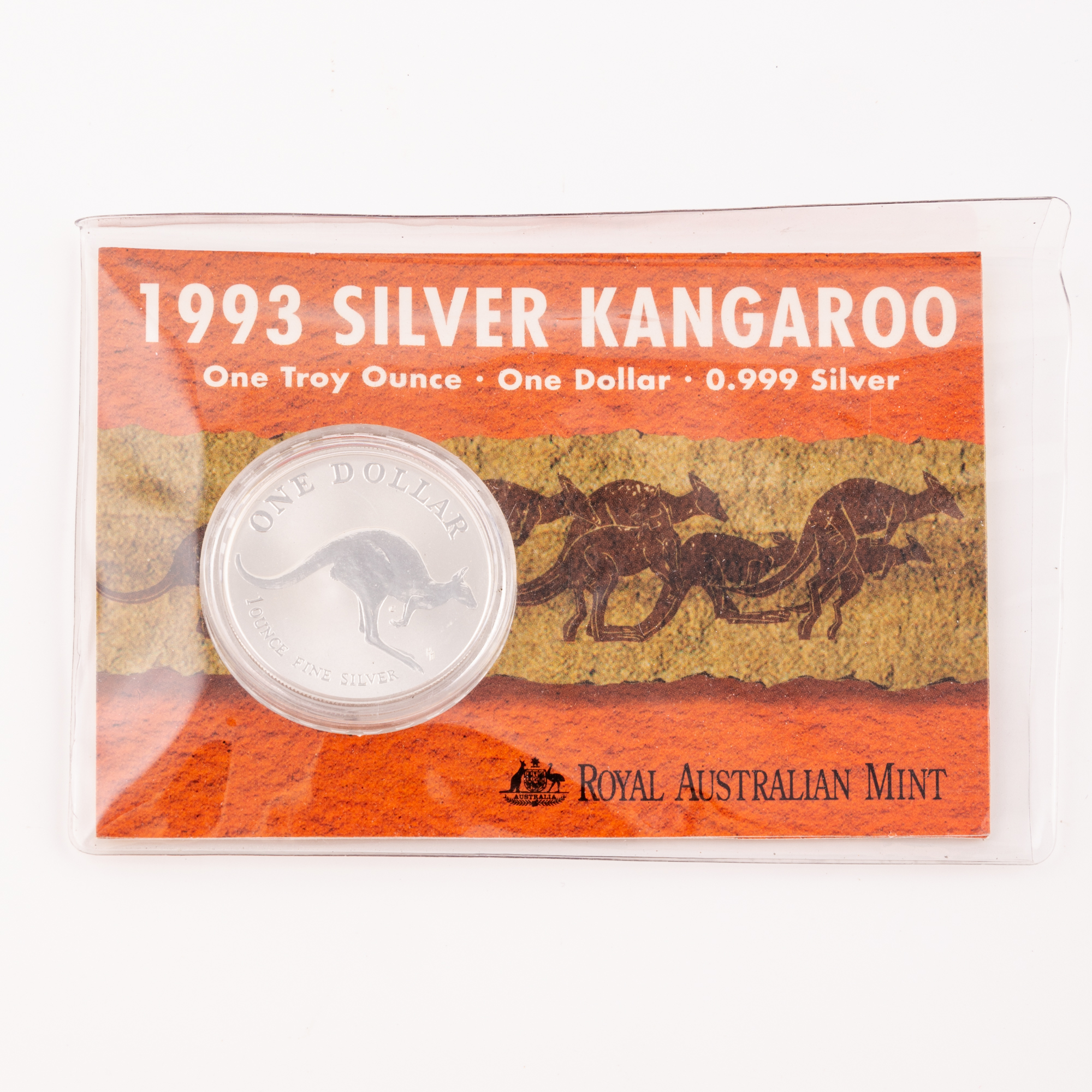 Elizabeth II, Silver Kangaroo, One Dollar, 1993, UNC