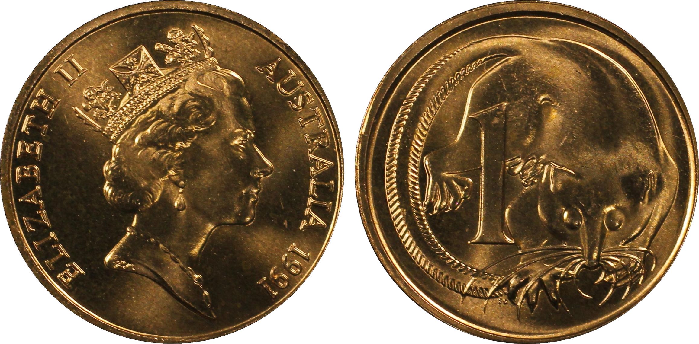 Elizabeth II, One Cent, 1991, PCGS MS66RD
