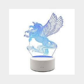 3D LED: Unicorn Optical Illusion Lamps Light - Smart Touch - Remote- bar -9902122776294- 51736/3382 SN B1 (S2)