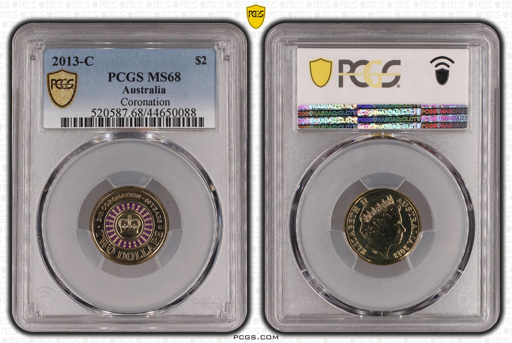 Coronation Colorized , Two Dollar, 2013-C, PCGS MS68
