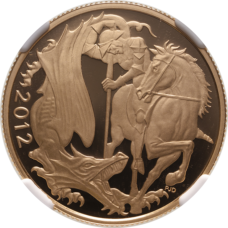 2012 Gold 2 Pounds (Double Sovereign) Diamond Jubilee Proof 