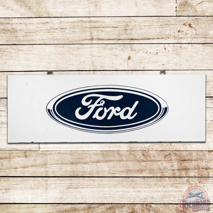 Ford Horizontal Single Sided Porcelain Sign w/ Logo