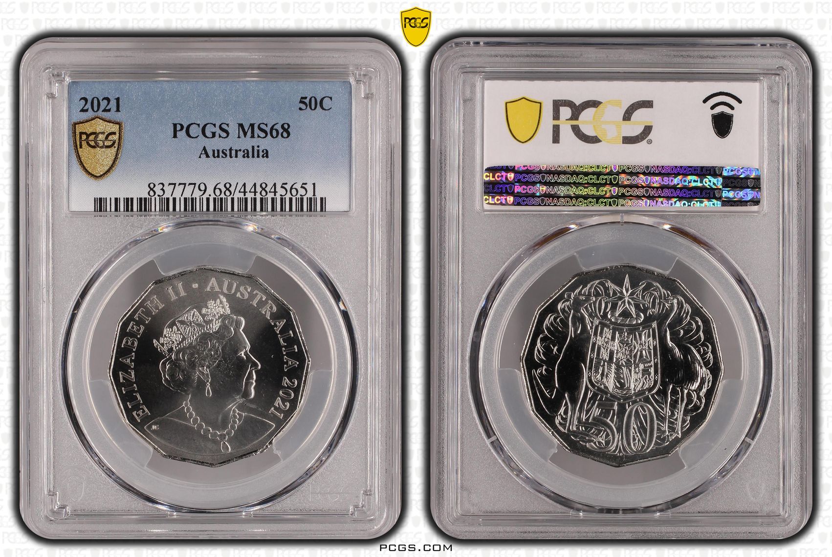 166 · 2021 Australia Fifty Cent, 50c PCGS - MS68 -651