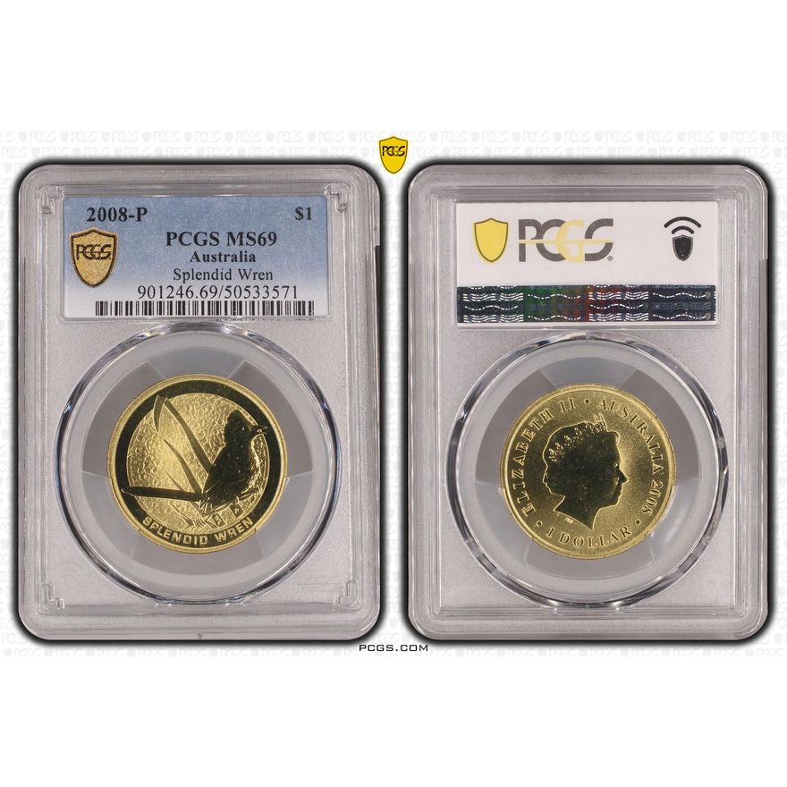 Splendid Wren, POP 3/0, One Dollar, 2008-P, PCGS MS69