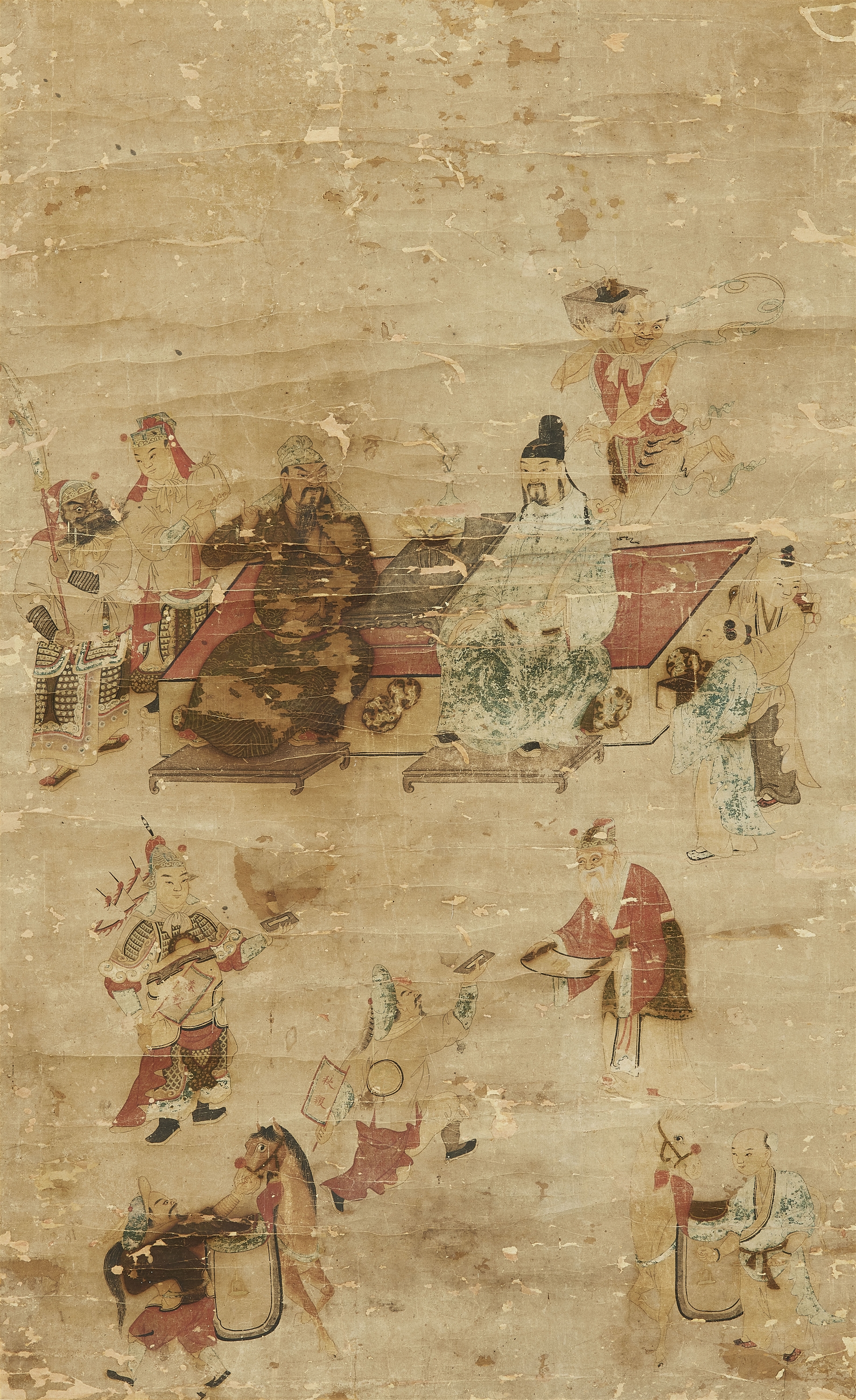 Scene from a theater play. Qing dynasty