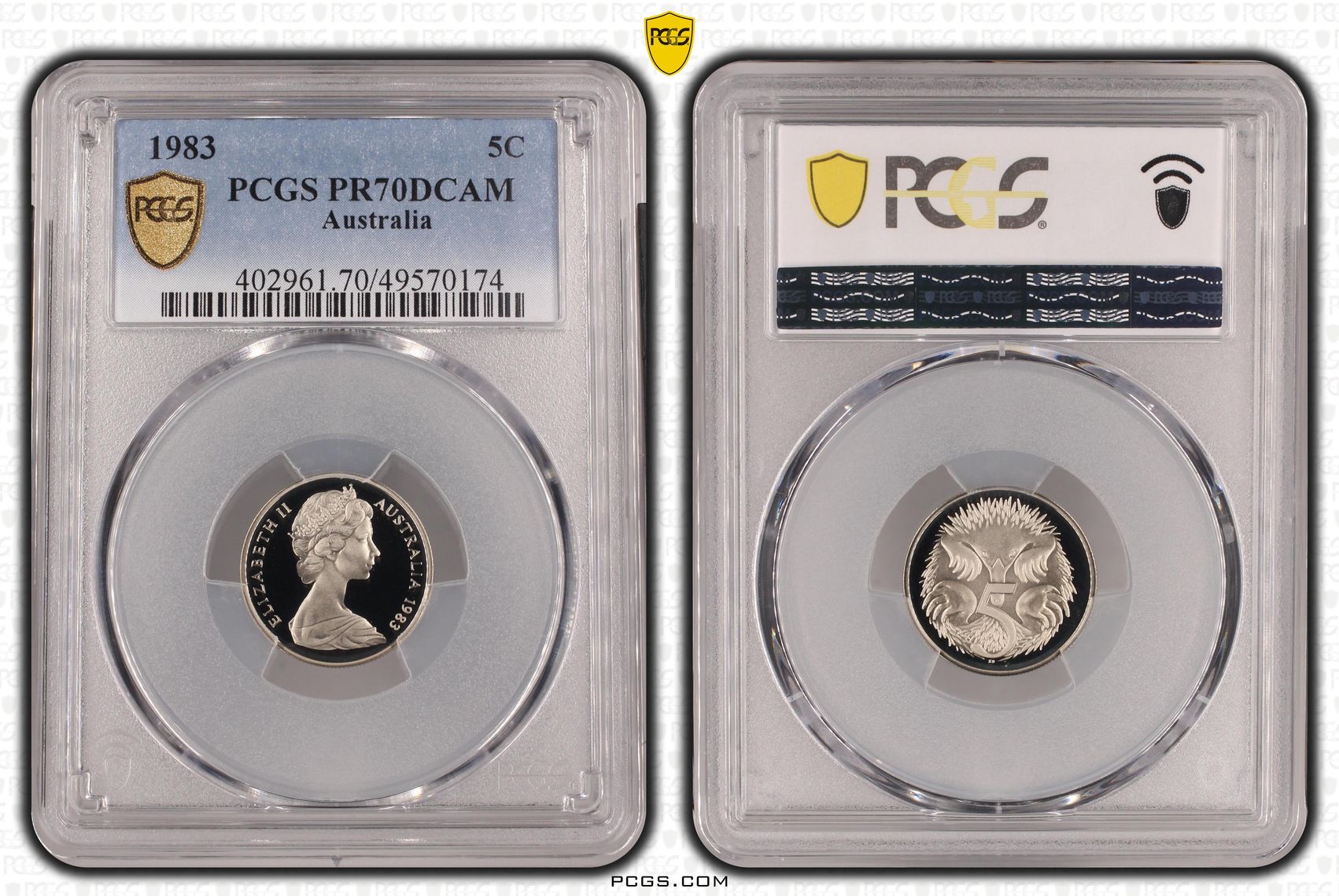 Elizabeth II, Five Cent, 1983, PCGS PR70DCAM
