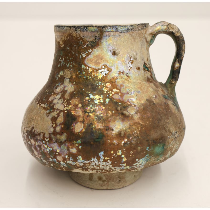 Ancient Persian Islamic Kashan Ceramic Slumped Vessel